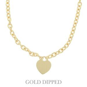 Gold Plated Heart Pendant Necklace